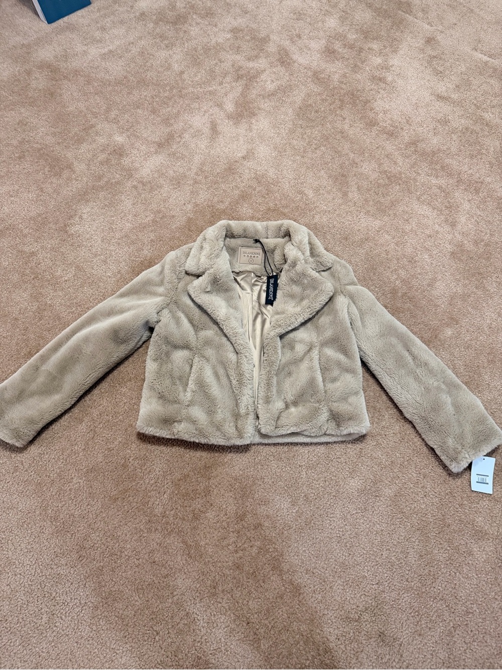 Blank NYC faux fur coat jacket NWT